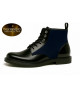 Botines de cuero negro y ante azul marino – Nevermind Core Collection