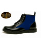 Stivaletti in pelle nera e camoscio blu reale – Nevermind Core Collection