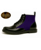 Ankle boots leather black and purple suede – Nevermind Core Collection