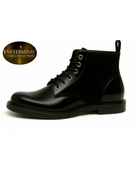 Boots cuir noir et suédine noire – Nevermind Core Collection