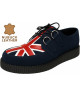 Creepers blue nubuck Union Jack single sole with alternative style
