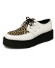 White leather and leopard Creepers – wild alternative style
