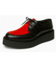 Black python-effect and red velvet Creepers – dark reptile elegance