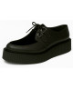 Black python-effect creepers with black velvet