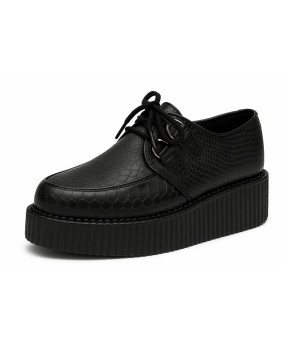 Creepers anaconda noir Nevermind double semelle style alternatif affirmé