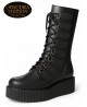 Botas creepers Nevermind cuero negro Obscura Edition plataforma masiva