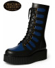 Nevermind creeper boots black navy patent Obscura Edition silver rings massive platform