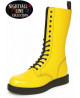 Yellow Nightfall Line boot with lacing and 3 cm creeper sole.