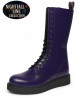 Purple Nightfall Line boot with lacing and 3 cm creeper sole.