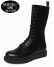 Black Nightfall Line boot with lacing and 3 cm creeper sole.