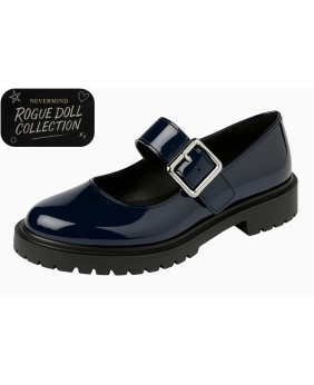 Navy patent Mary Jane Rogue Doll by Nevermind