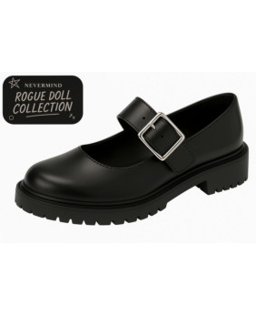 Black minimal classic Mary Jane Nevermind