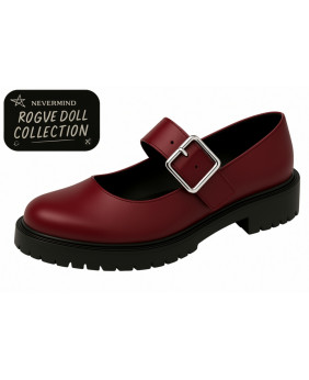 Smooth burgundy Mary Jane Nevermind