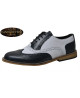 Vintage-Schuhe Dandy Revival Leder Schwarz Weiß