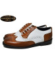 Chaussures camel blanc profil Dandy Revival