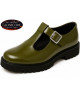 Olive leather Mary Jane Glosscore