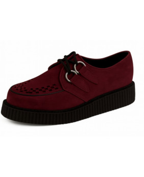 Nevermind velvet burgundy creepers with goth-punk style