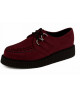 Bordeauxfarbene Velours-Creepers von Nevermind, gothisch-punk
