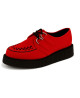 Creepers rojas de terciopelo Nevermind estilo goth-punk
