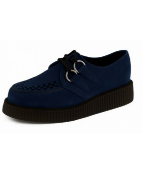 Creepers bleu nuit en velours Nevermind style goth-punk