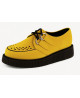 Creepers amarillas de terciopelo estilo goth-punk