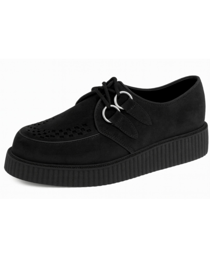 Black velvet creepers by Nevermind, goth-punk style