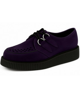 Creepers violettes en velours Nevermind style goth-punk