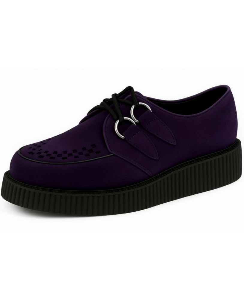 Purple velvet creepers by Nevermind, goth-punk style