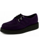 Creepers violettes en velours Nevermind style goth-punk