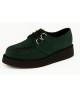 Creepers verde scuro in velluto stile goth-punk