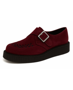 Creepers bordeaux à boucle en velours Nevermind