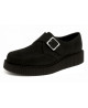 Creepers noir velours à boucle, style goth-rock