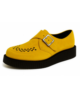 Creepers simple semelle velours jaune Nevermind à boucle