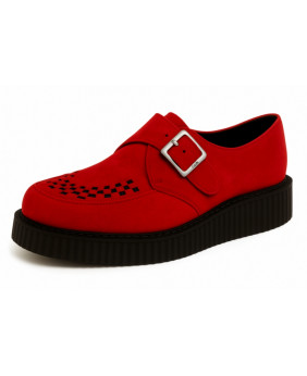 Creepers simple semelle velours rouge Nevermind à boucle