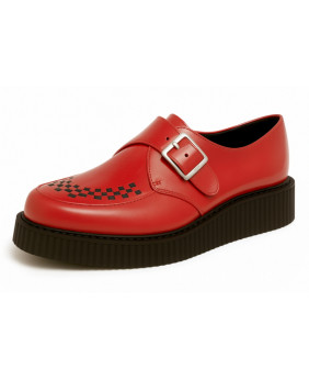 Creepers simple semelle cuir rouge Nevermind à boucle