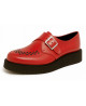 Creepers simple semelle cuir rouge Nevermind à boucle
