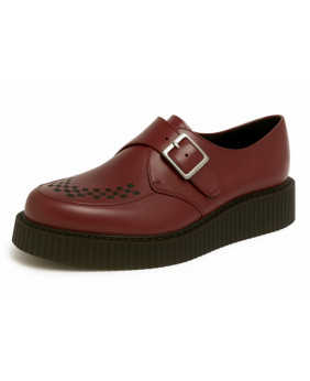 Creepers simple semelle cuir bordeaux Nevermind à boucle