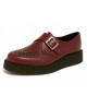 Creepers suela simple cuero burdeos Nevermind con hebilla