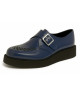 Creepers simple semelle cuir bleu Nevermind à boucle