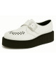 Creepers suela alta cuero blanco Nevermind con hebilla