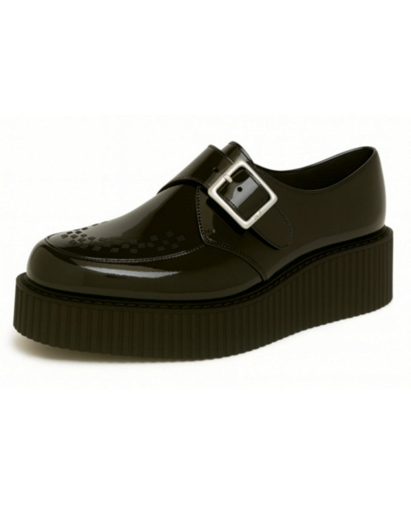 Creepers suela alta charol negro Nevermind