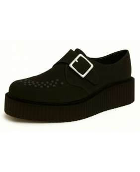 Creepers double semelle velours noir Nevermind