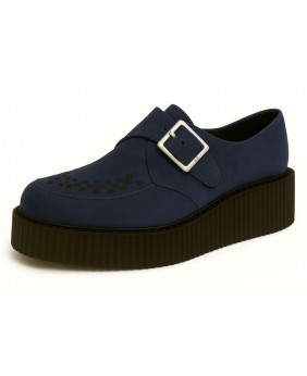 Double-sole navy suede creepers by Nevermind