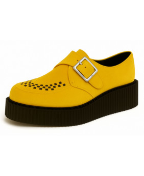 Creepers double semelle velours jaune Nevermind