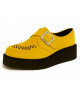 Double-sole yellow suede creepers by Nevermind
