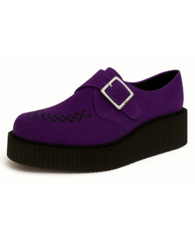 Creepers double semelle velours violet Nevermind