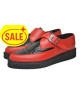 Red and black Pointed creeper shoeNevermind