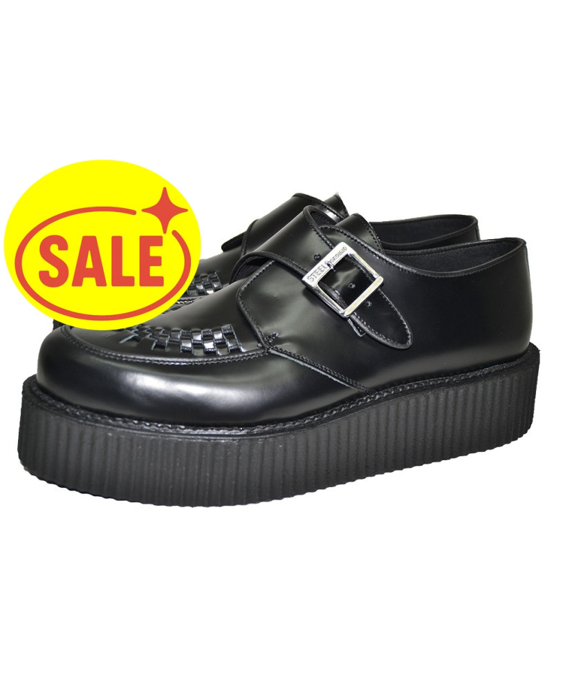 black Creepers in box leather with double sole Nevermind