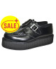 Creepers schwarz aus Lederbox mit schuhsohle doppelte Nevermind