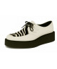 Creepers Nevermind doble suela 5 cm serraje cebra